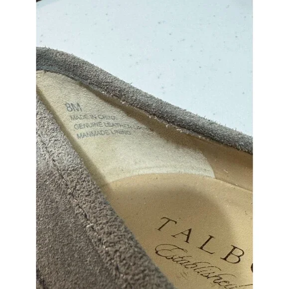 Talbots Corrine Women’s Suede Loafer Pumps Block Heel Size 8M Gray - Picture 13 of 16